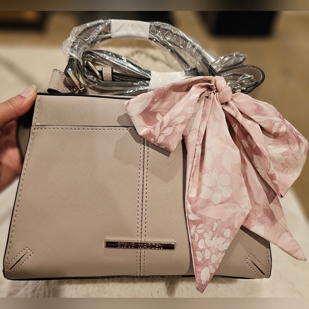 NWT!!Steve Madden Breese Crossbody Bag Color Mushroom, Faux Leather, NWT